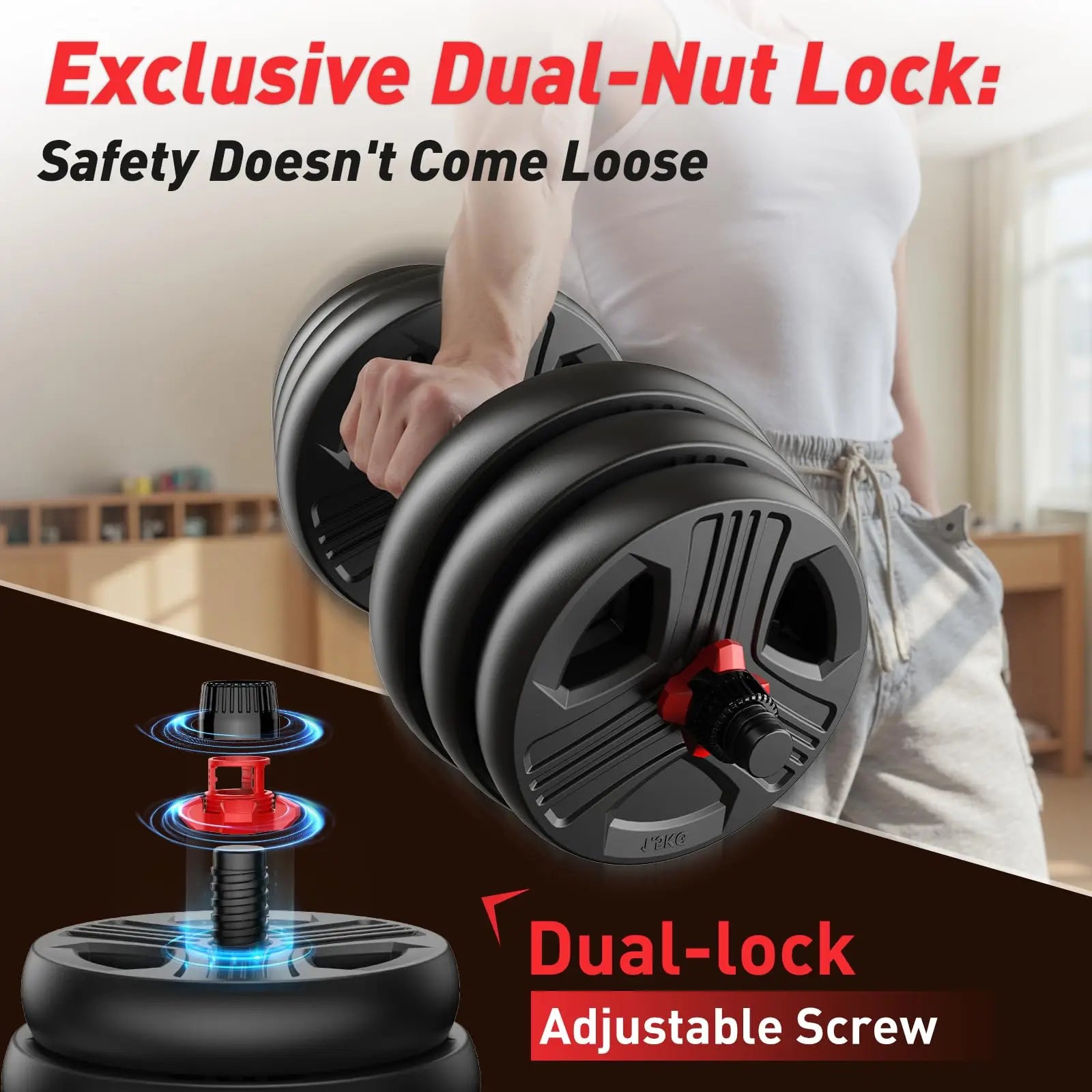 5-in-1 Adjustable Dumbbell Set for Home Gym