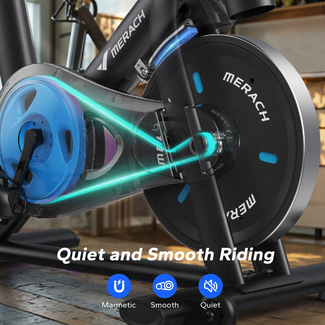 Magnetic Exercise Bike with App Fitness Courses