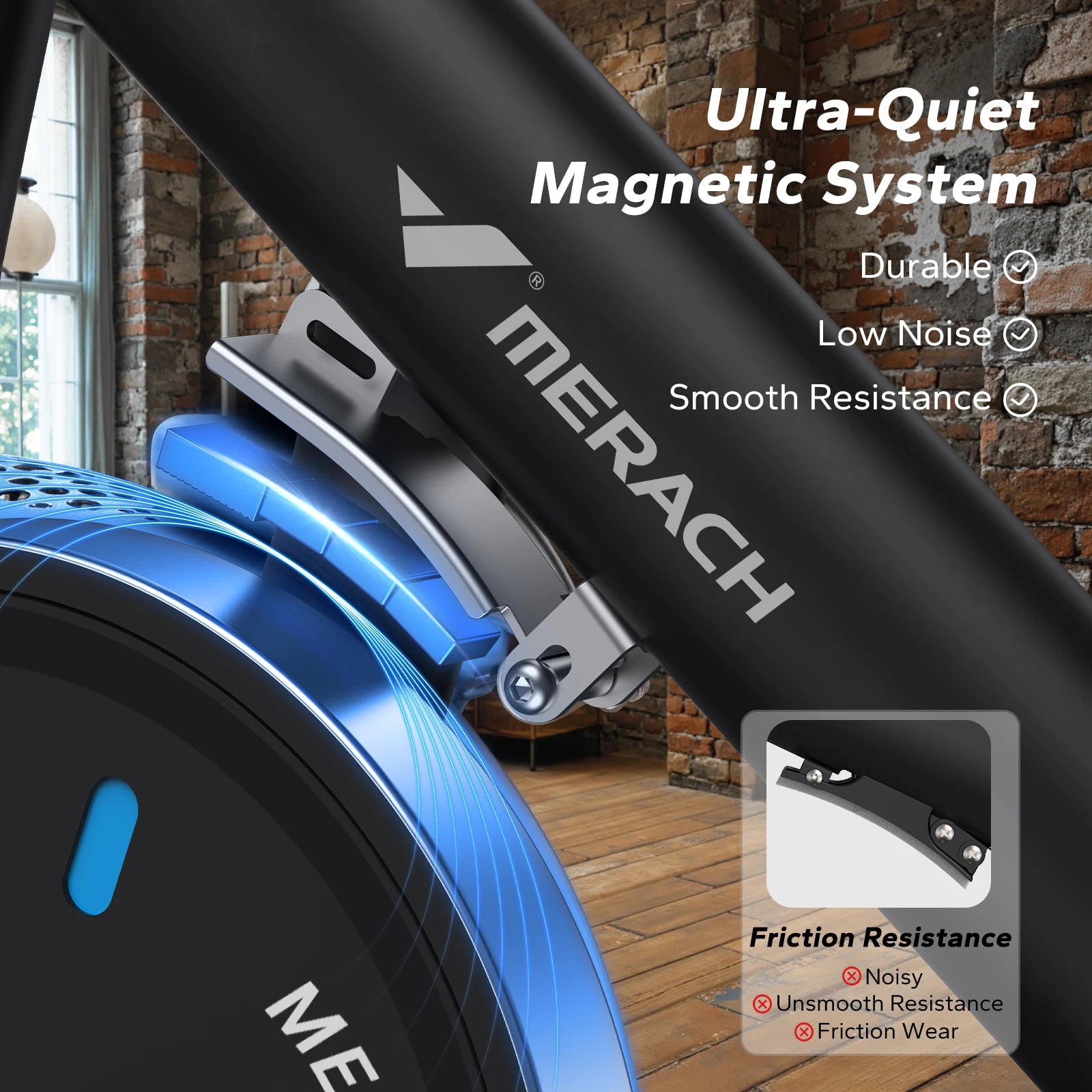 Magnetic Exercise Bike with App Fitness Courses