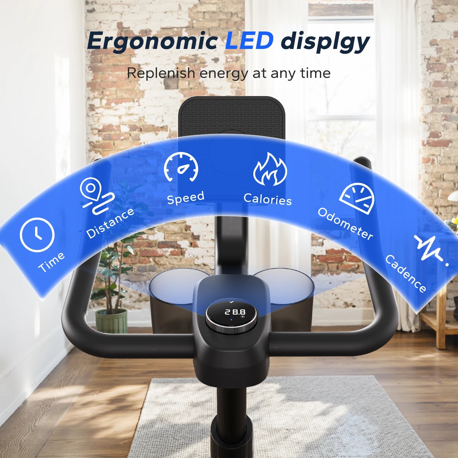 Magnetic Exercise Bike with App Fitness Courses