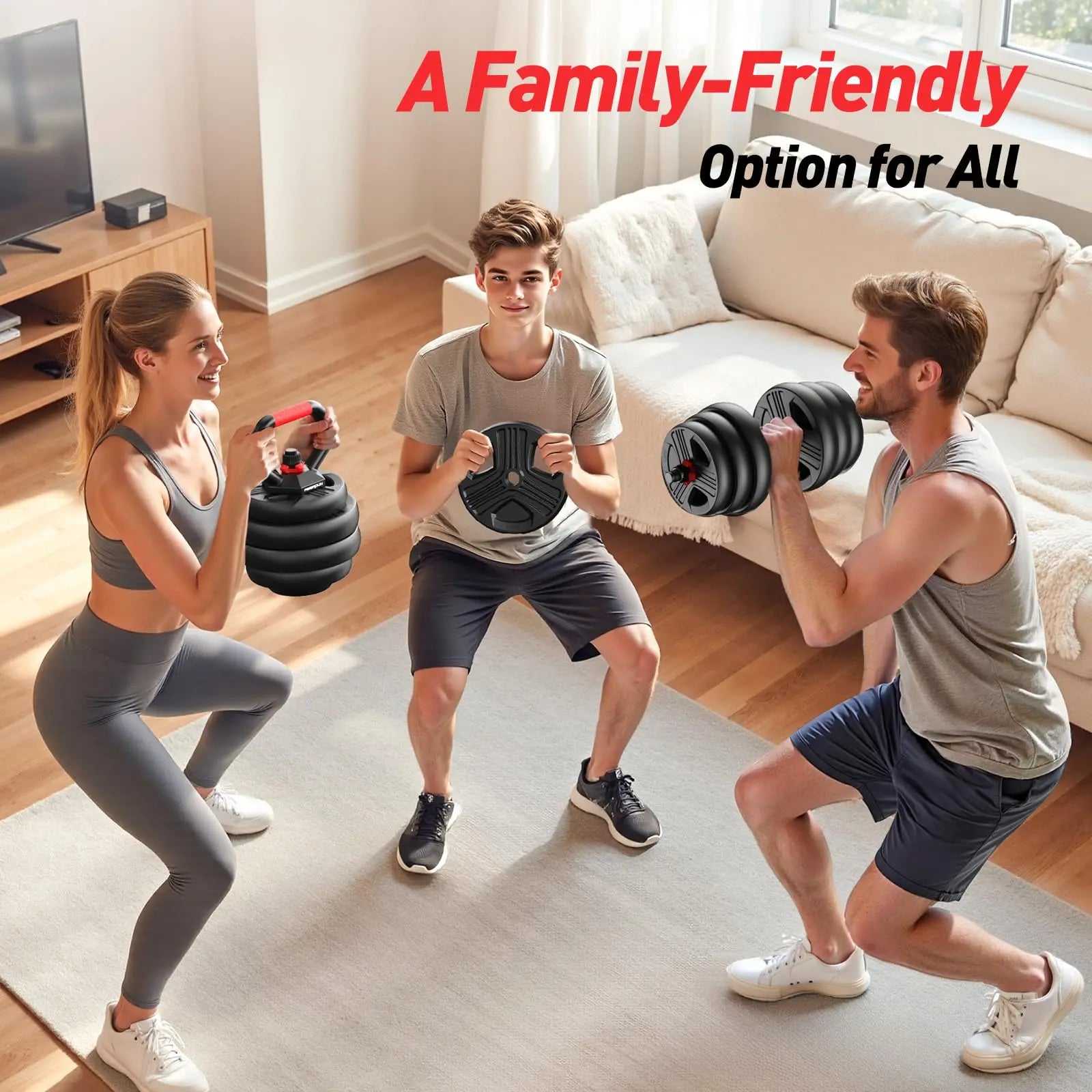 5-in-1 Adjustable Dumbbell Set for Home Gym