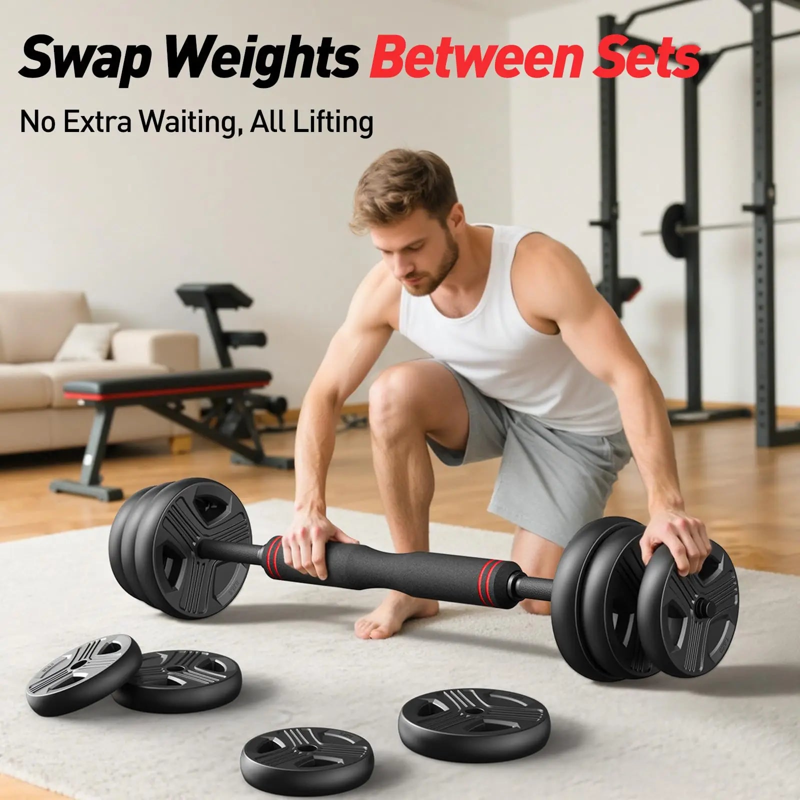 5-in-1 Adjustable Dumbbell Set for Home Gym
