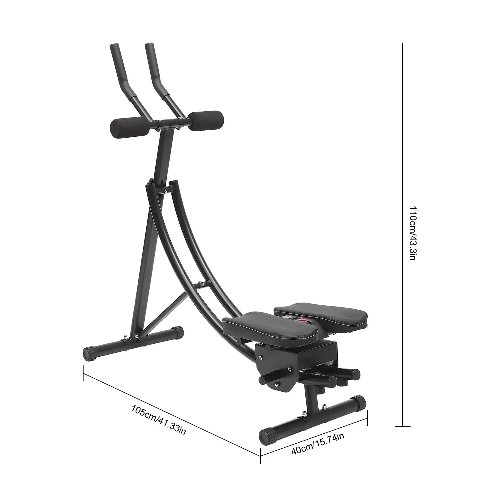 Dual Track Adjustable Ab Roller with Knee Pad