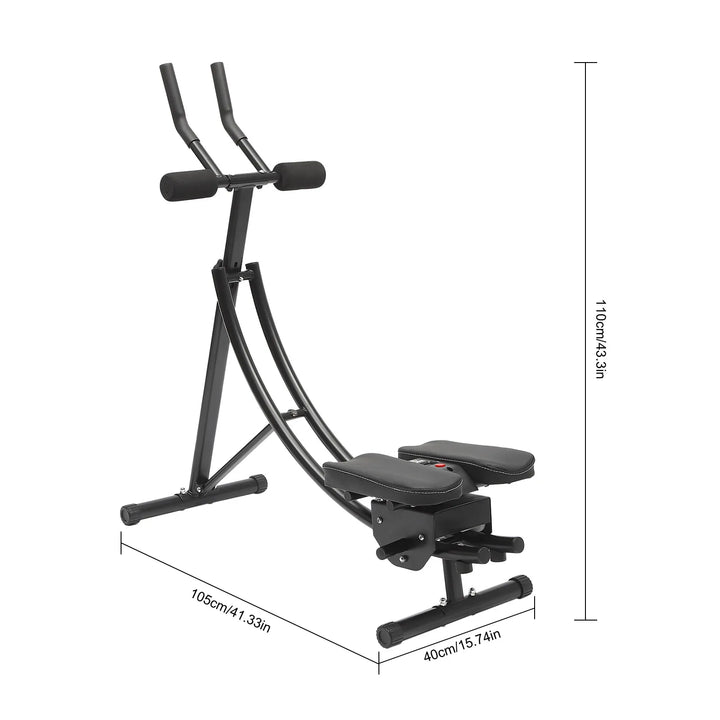 Dual Track Adjustable Ab Roller with Knee Pad