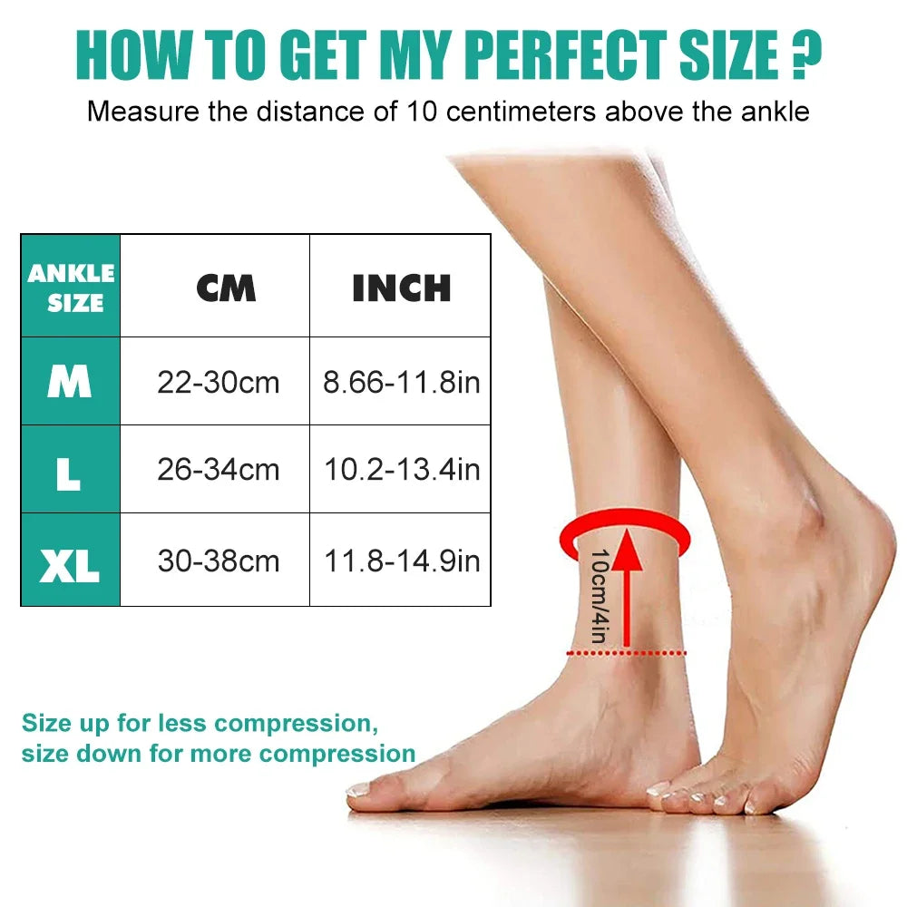 Adjustable Compression Ankle Brace Support Sleeve for Running