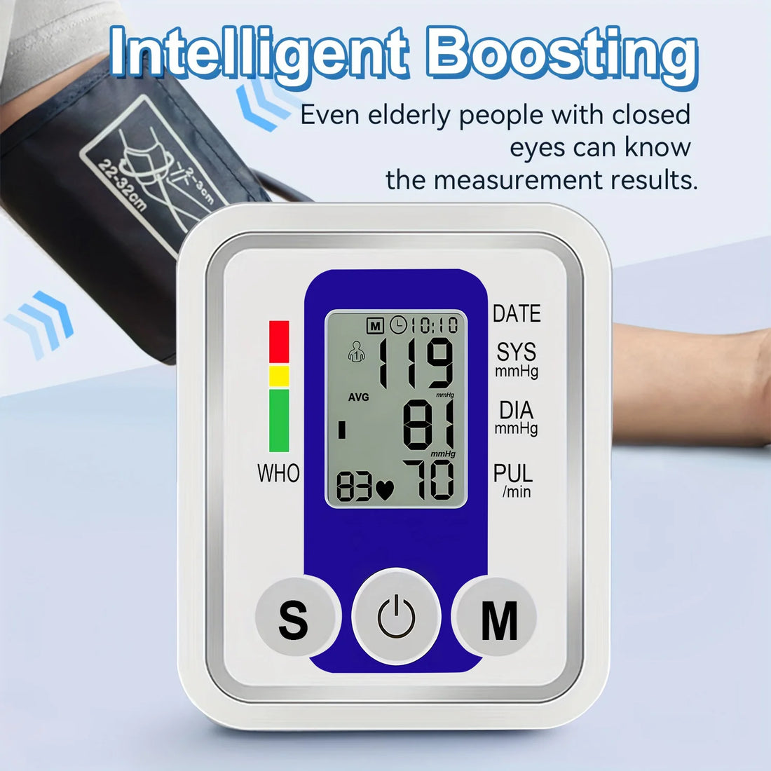 Automatic Digital Arm Blood Pressure Monitor with Heart Rate
