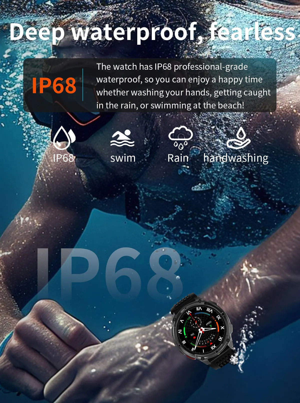 AMOLED GPS Bluetooth Smart Watch