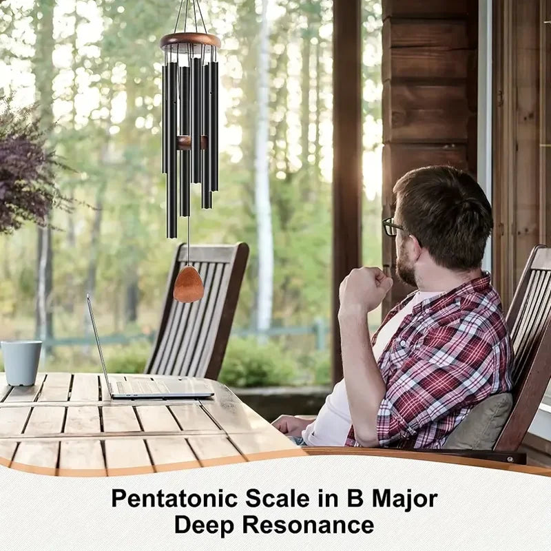 Retro Aluminum Tube Wind Chime Outdoor Home Decoration Pendant