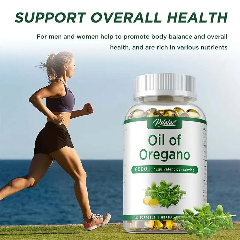 Oil of Oregano Capsules for Digestive Health Support
