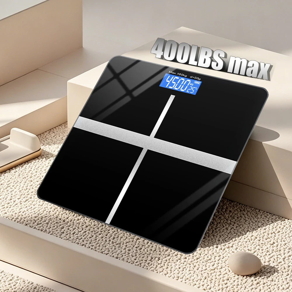 Digital Bathroom Scale with LCD Display 180kg Capacity