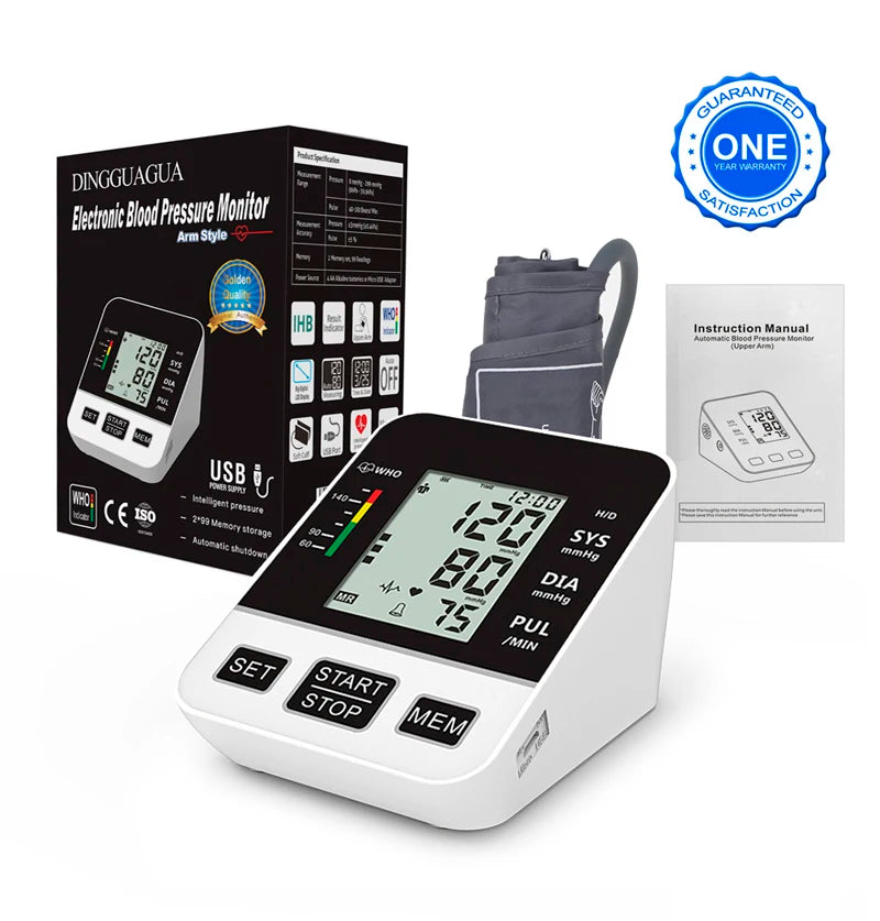 Automatic Upper Arm Blood Pressure Monitor with Heart Rate