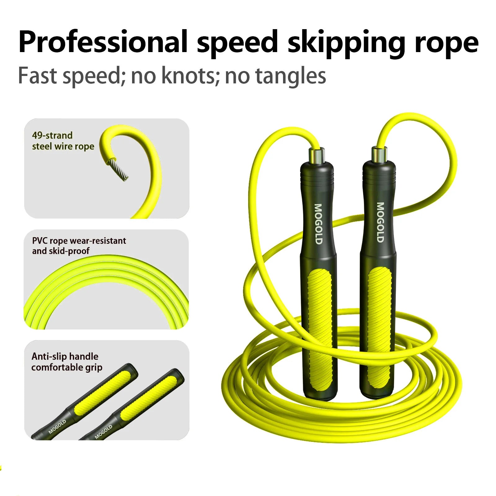 Professional Speed Skipping Rope Steel Core Fitness