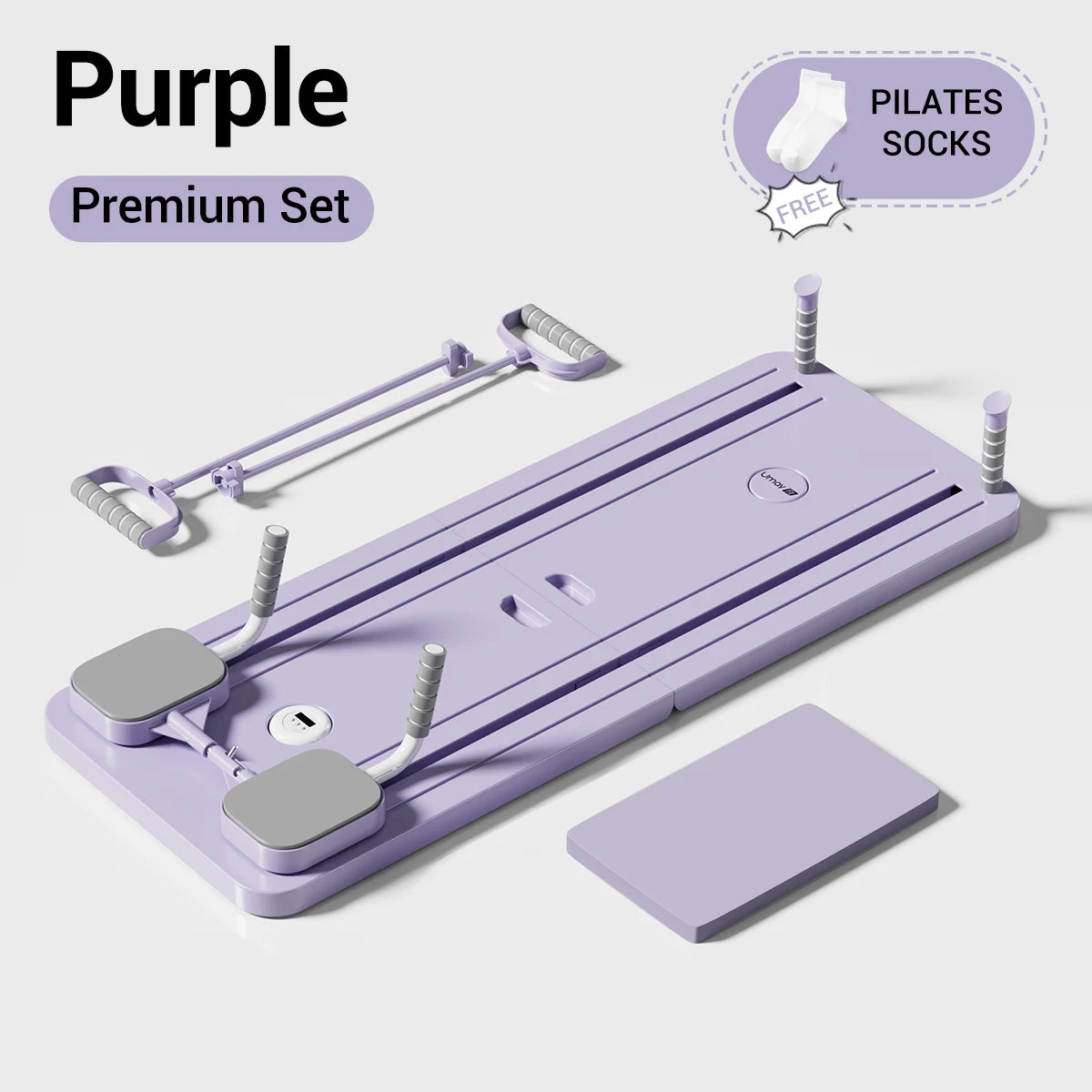 Multifunctional Pilates Board with Resistance Tubes