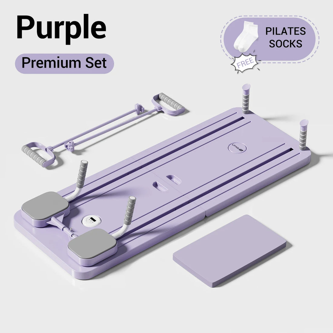 Multifunctional Pilates Board with Resistance Tubes
