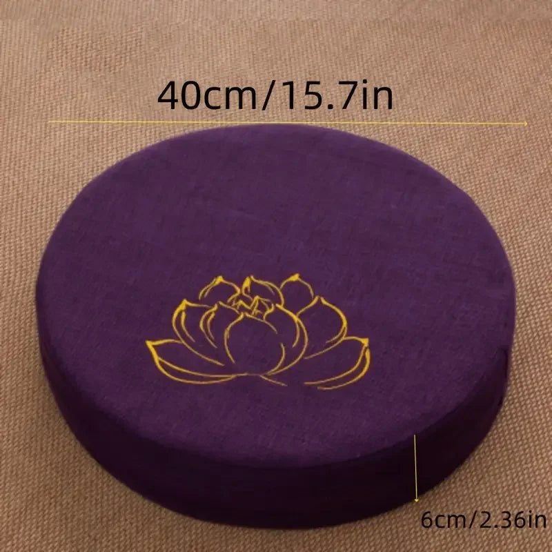 Linen Meditation Cushion with Removable Washable Cover Pillow