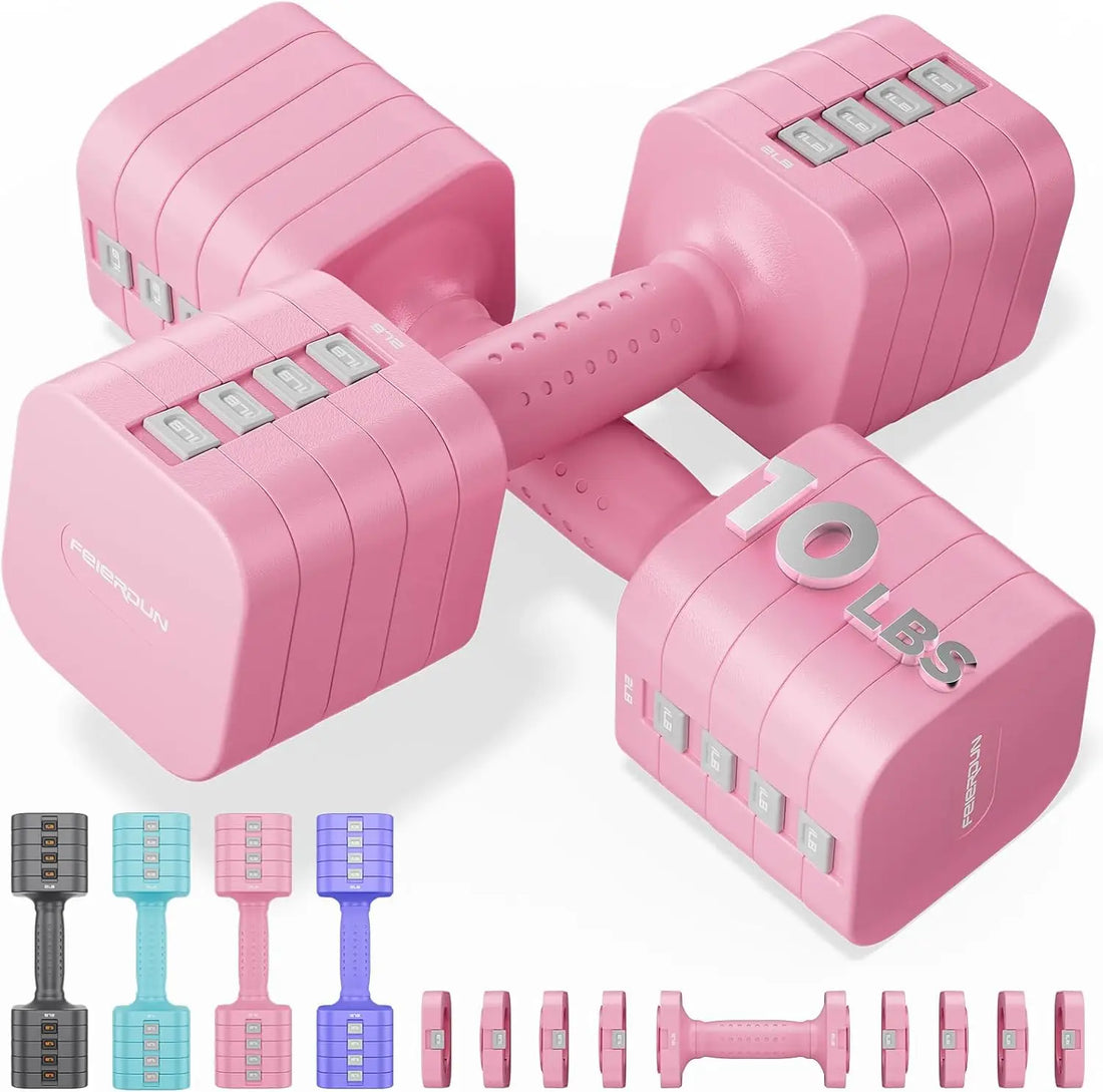 5-in-1 Adjustable Dumbbells Set for Home Gym