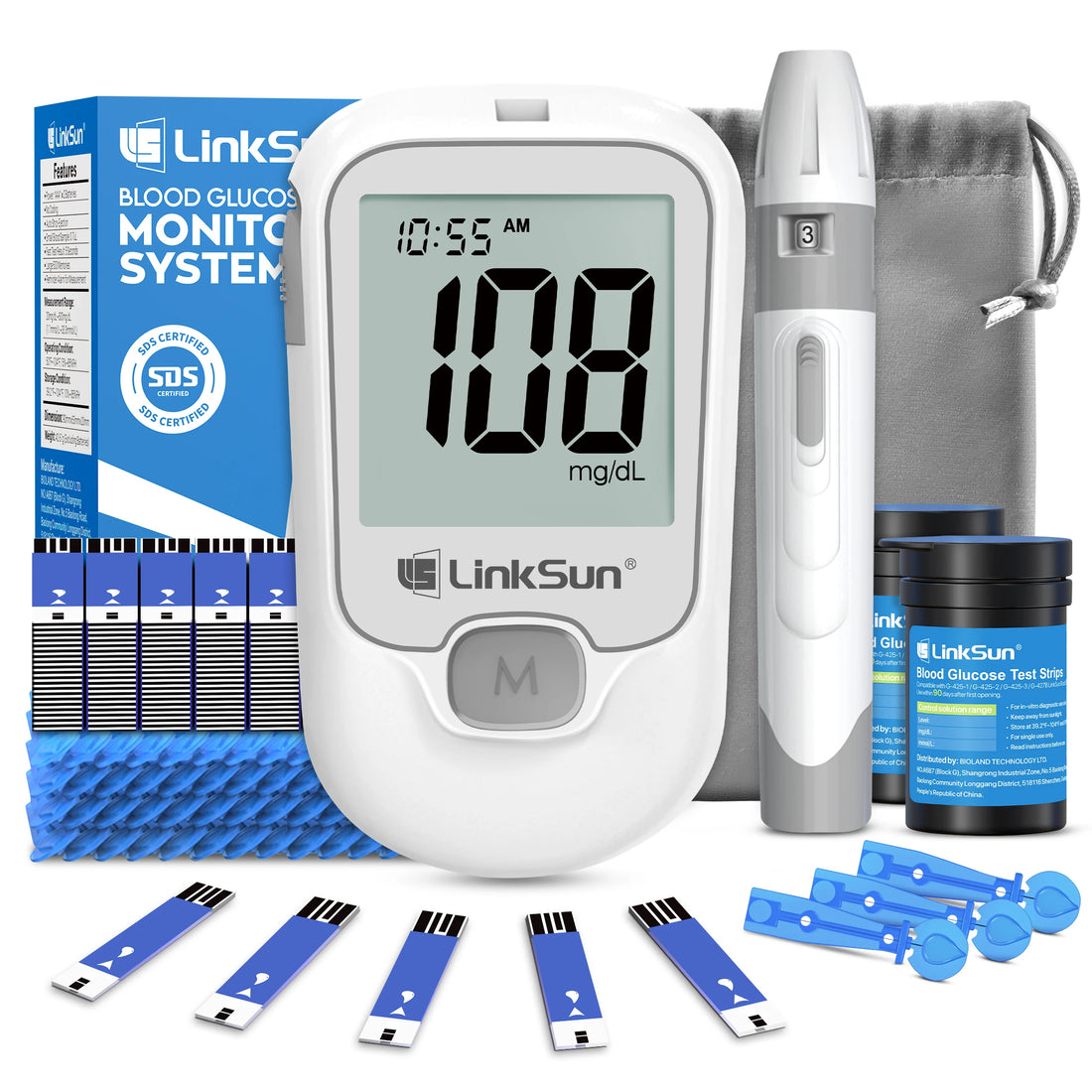 LinkSun G-425-1 Blood Glucose Meter Testing Kit