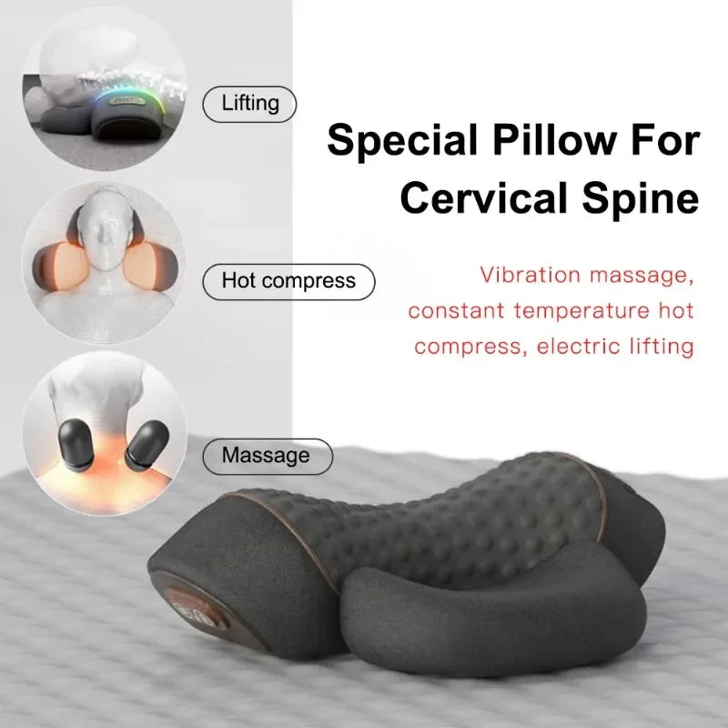 Electric Heated Neck Massager Pillow with Cervical Support
