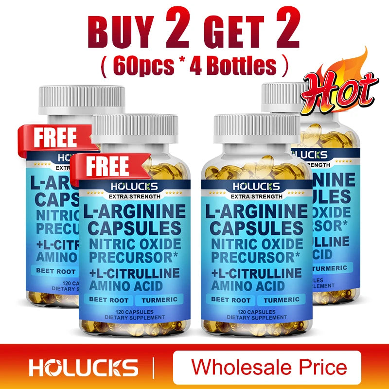 L-Arginine L-Citrulline Capsules for Energy and Performance