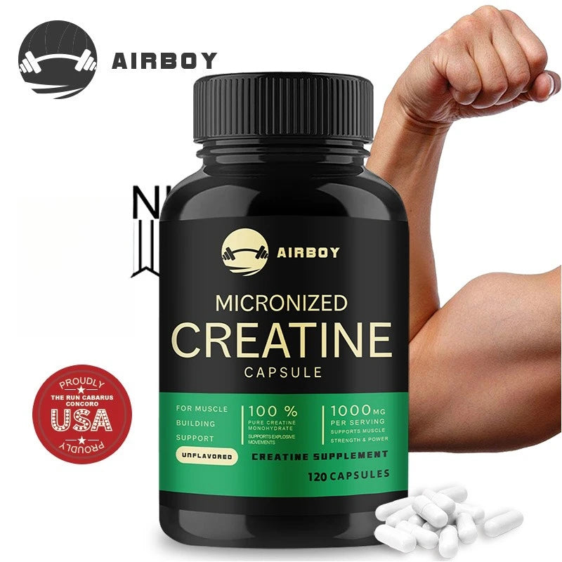 Creatine Monohydrate Capsules for Strength and Performance Support
