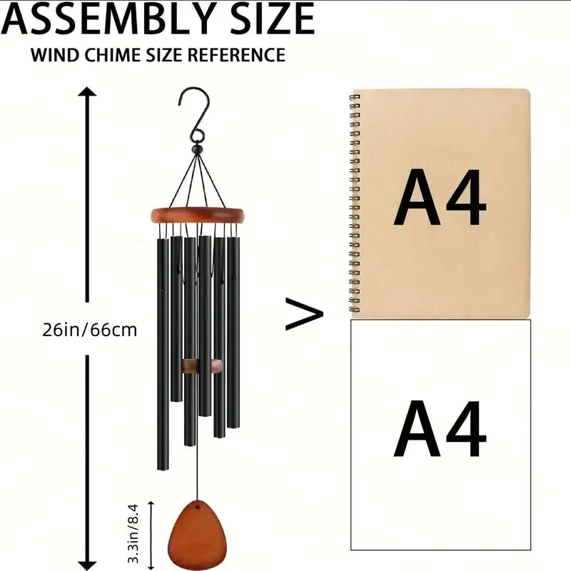 Retro Aluminum Tube Wind Chime Outdoor Home Decoration Pendant