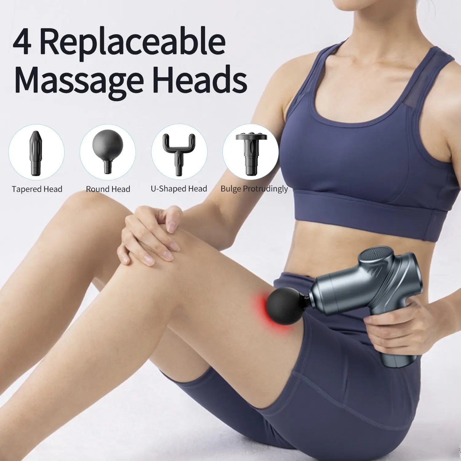 Mini Deep Tissue Massage Gun with Four Heads