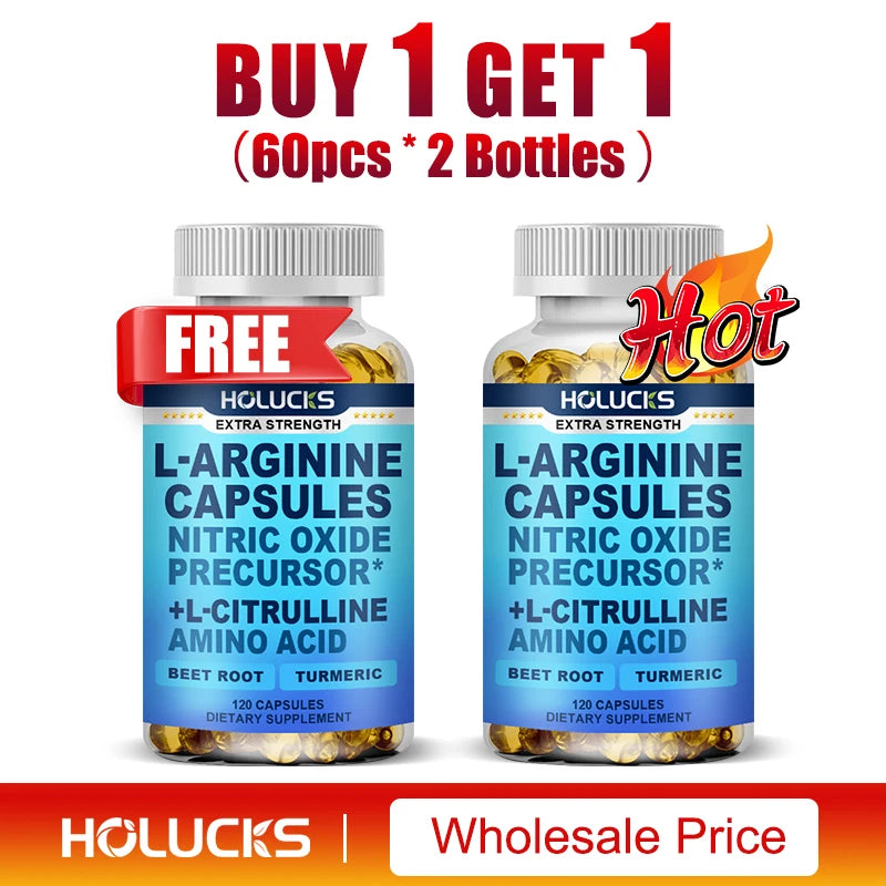 L-Arginine L-Citrulline Capsules for Energy and Performance