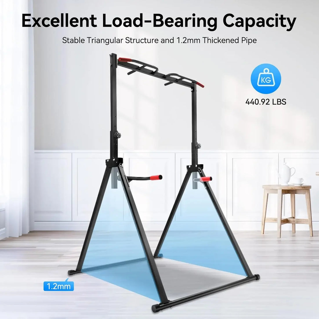 Adjustable Power Tower with Pull Up and Dip Station