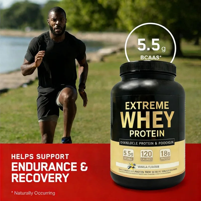 Vanilla Whey Protein Powder for Muscle Recovery Fitness
