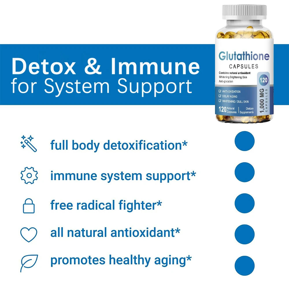 Glutathione 1000mg Capsules with Antioxidant Support Formula