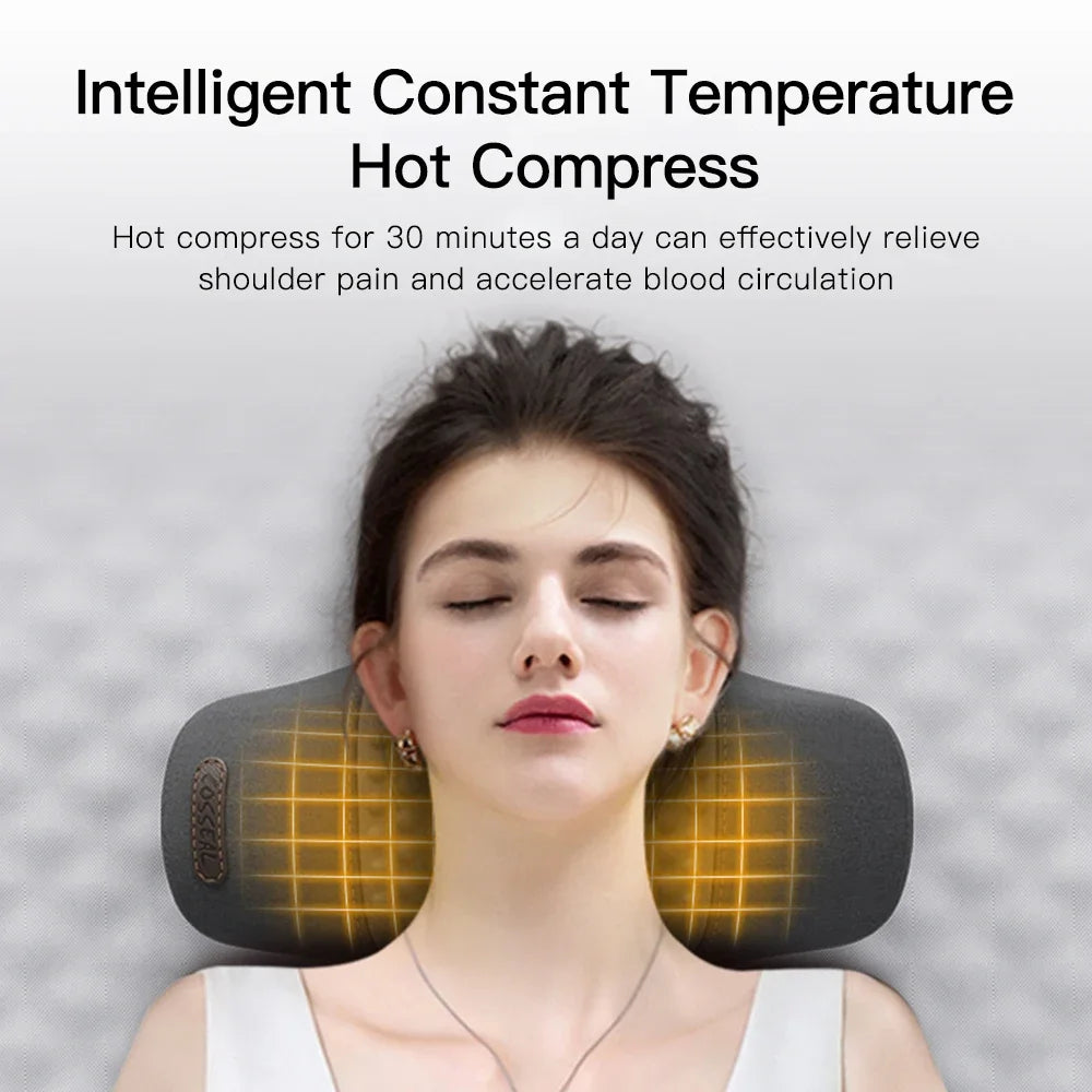 Electric Heated Neck Massager Pillow with Cervical Support
