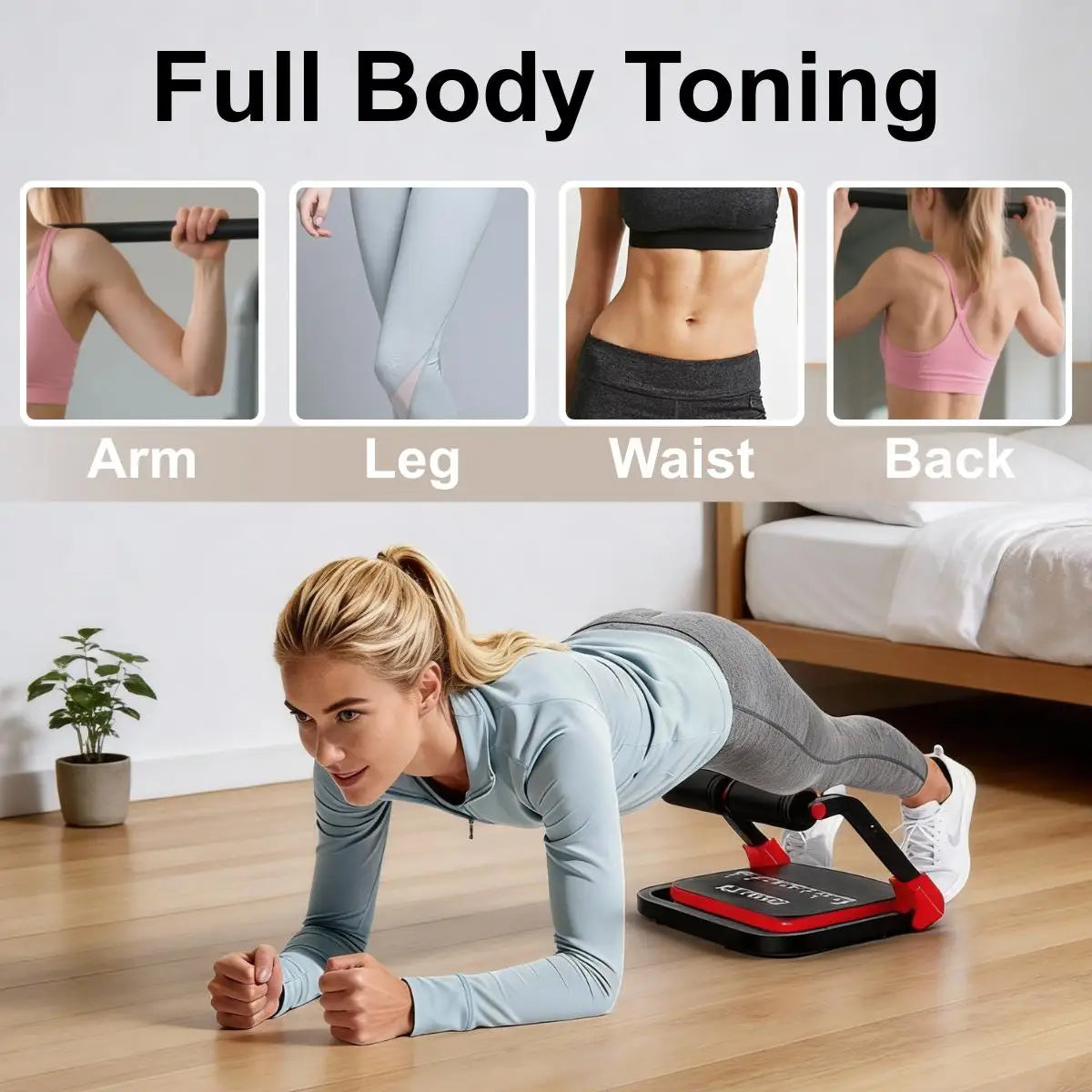 Foldable Abdominal Trainer with Resistance Levels