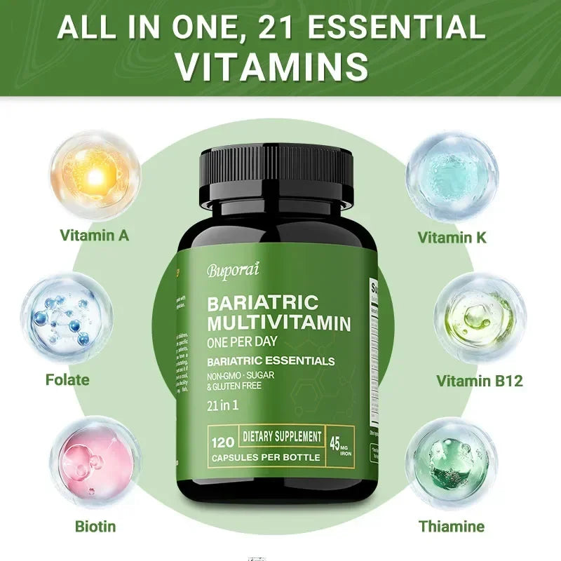 Bariatric Multivitamin Supplement with 21 Essential Vitamins Minerals