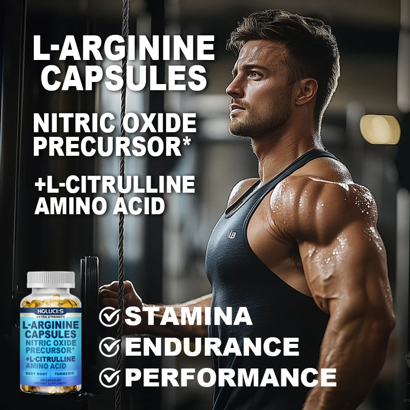 L-Arginine L-Citrulline Capsules for Energy and Performance