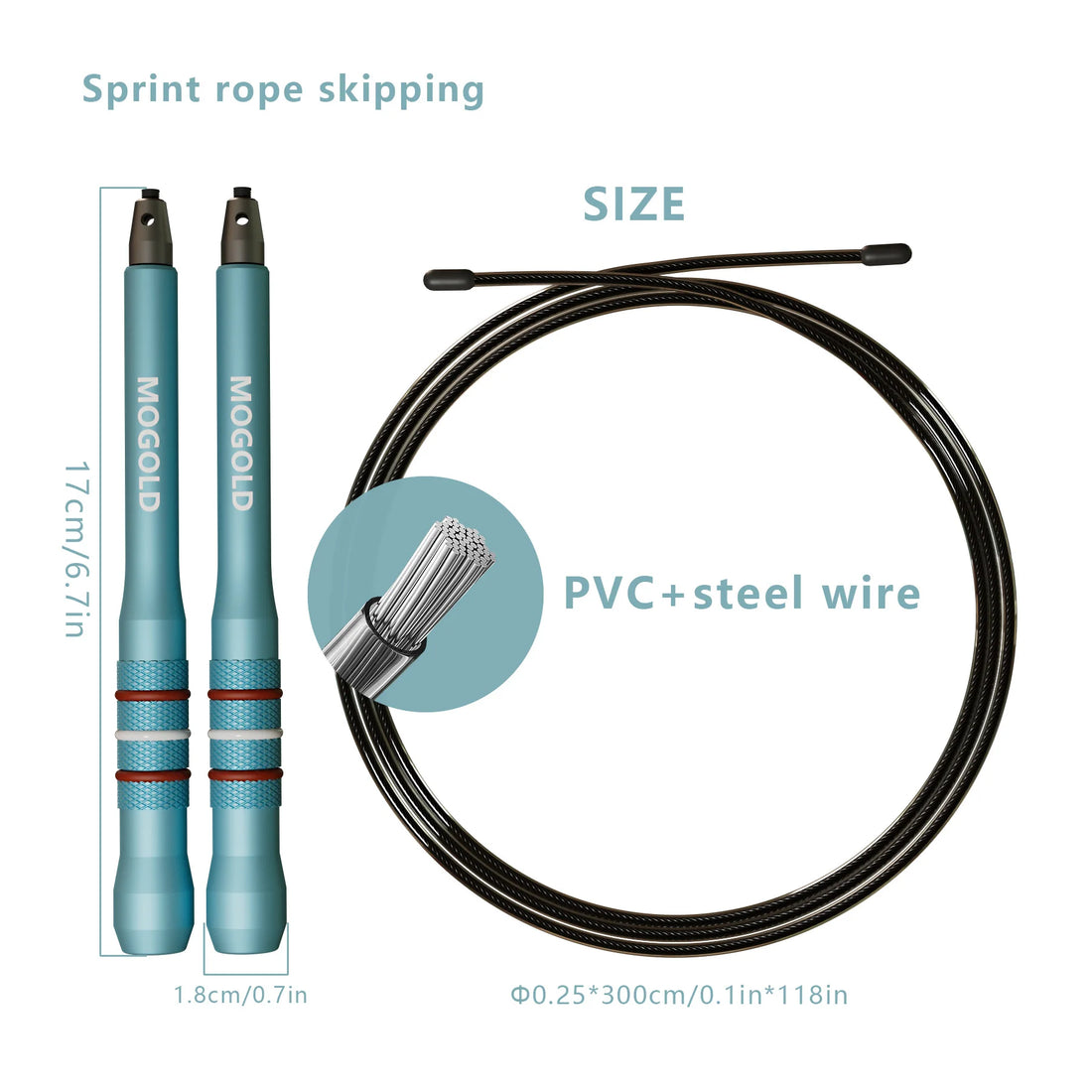 Professional Steel Cable Jump Rope Fitness Training