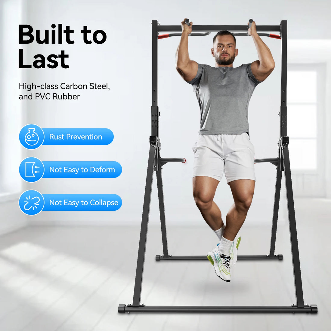Adjustable Power Tower with Pull Up and Dip Station
