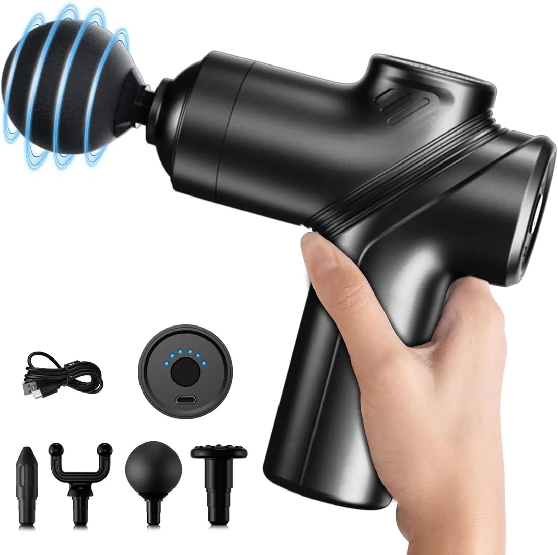 Mini Deep Tissue Massage Gun with Four Heads
