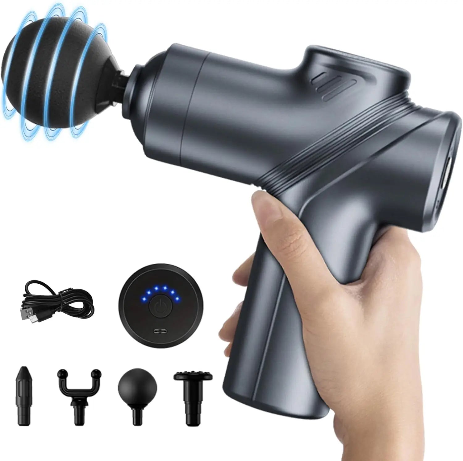 Mini Deep Tissue Massage Gun with Four Heads