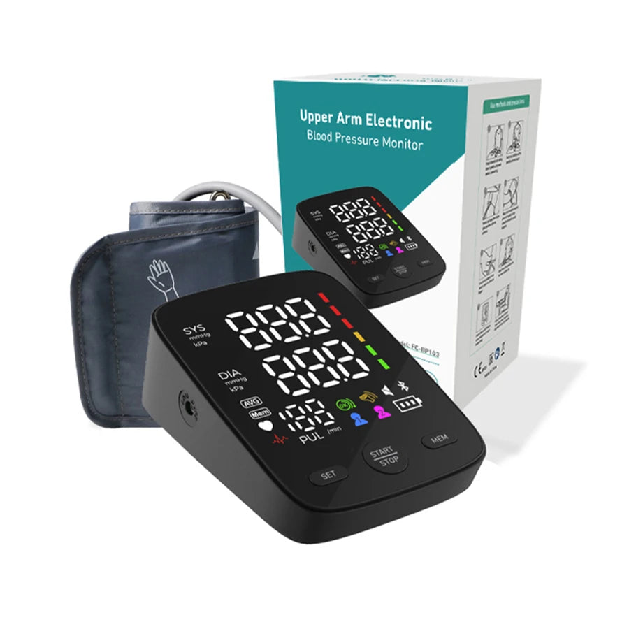 Automatic Upper Arm Blood Pressure Monitor with Backlight
