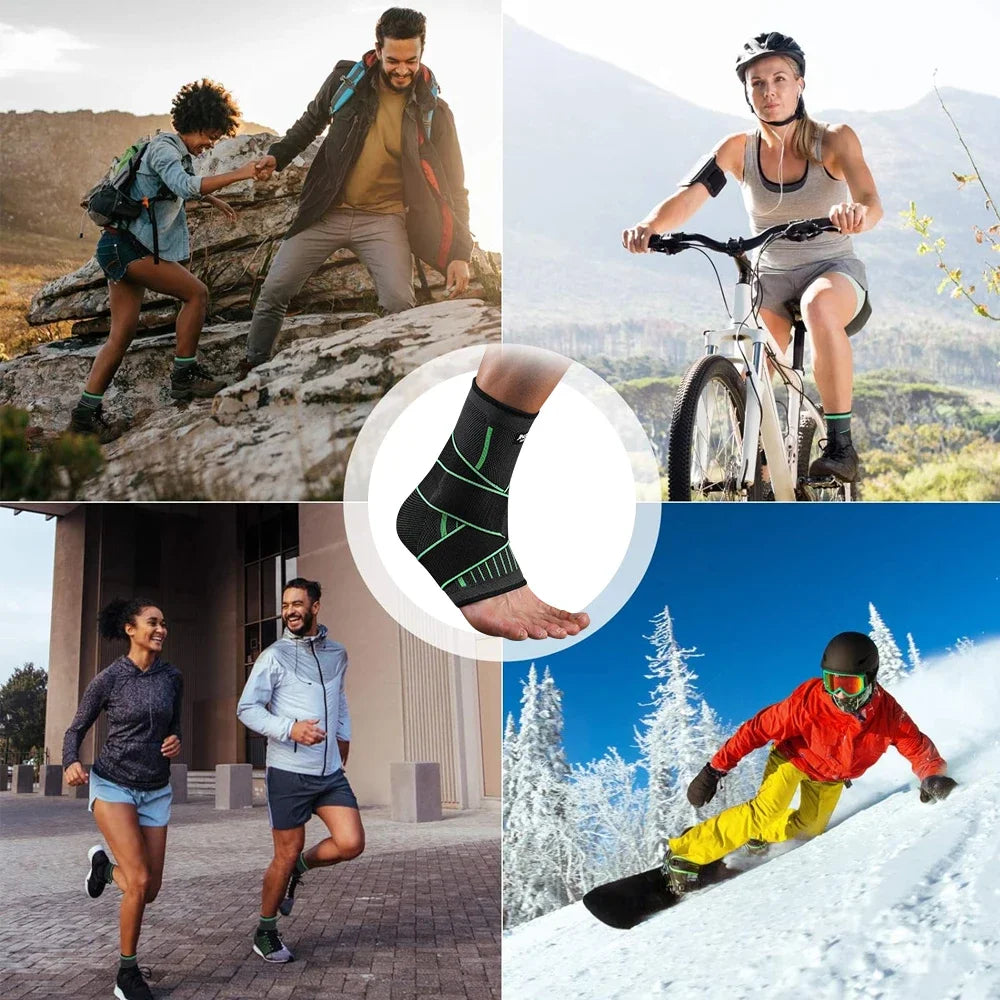 Adjustable Compression Ankle Brace Support Sleeve for Running