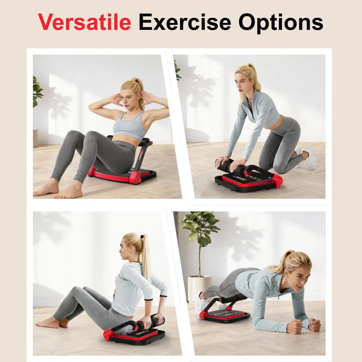 Foldable Abdominal Trainer with Resistance Levels
