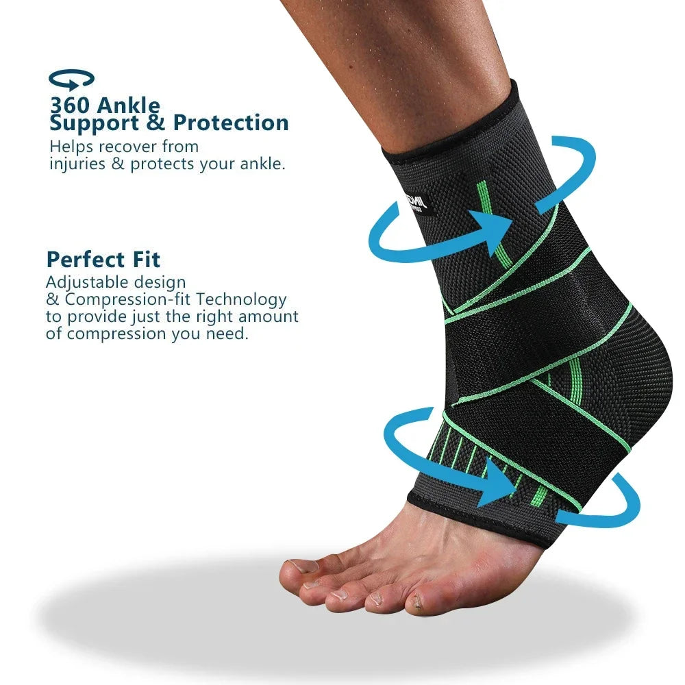 Adjustable Compression Ankle Brace Support Sleeve for Running