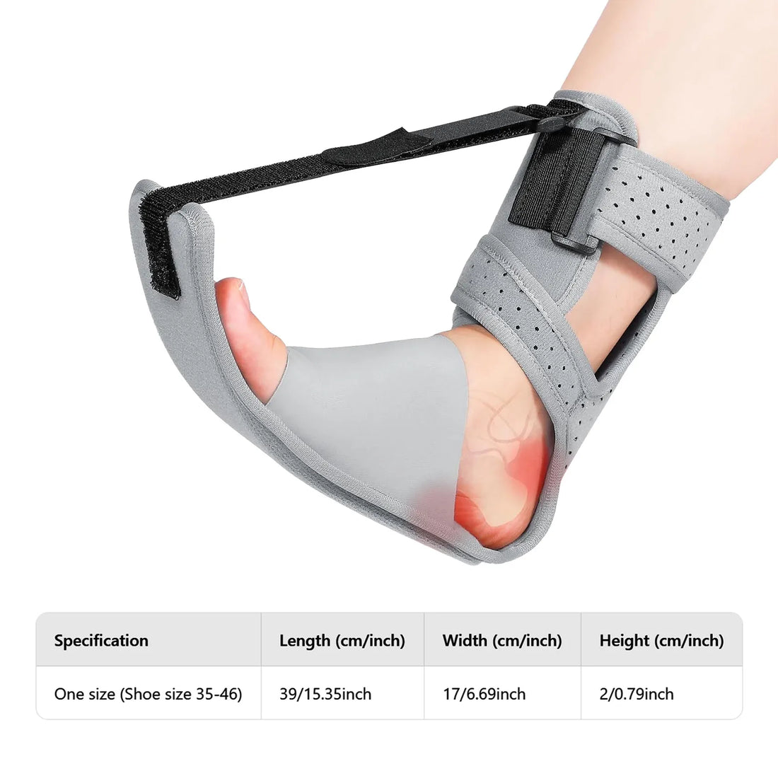 Adjustable Night Splint Ankle Brace Foot Support Strap
