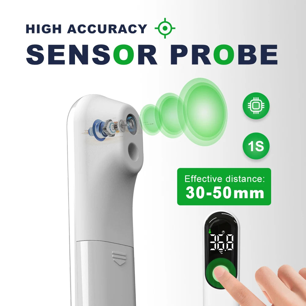 Non-Contact Infrared Forehead Thermometer with LED Display