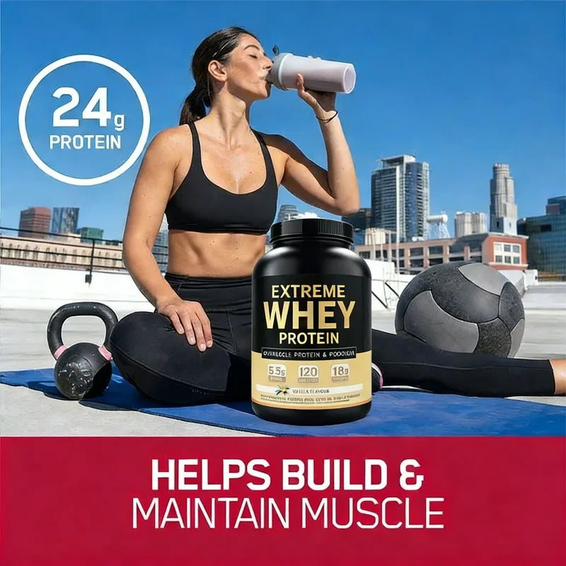 Vanilla Whey Protein Powder for Muscle Recovery Fitness