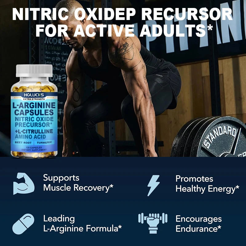 L-Arginine L-Citrulline Capsules for Energy and Performance