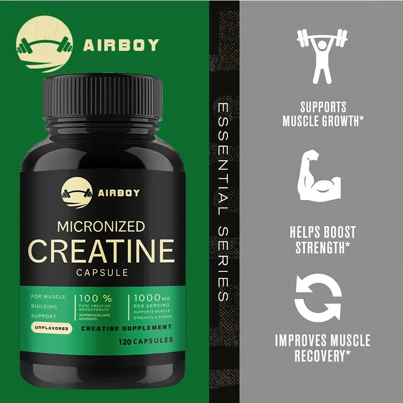 Creatine Monohydrate Capsules for Strength and Performance Support