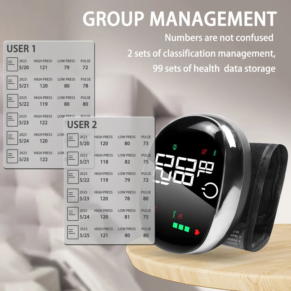 Rechargeable Digital Arm Blood Pressure Monitor with Voice Guidance