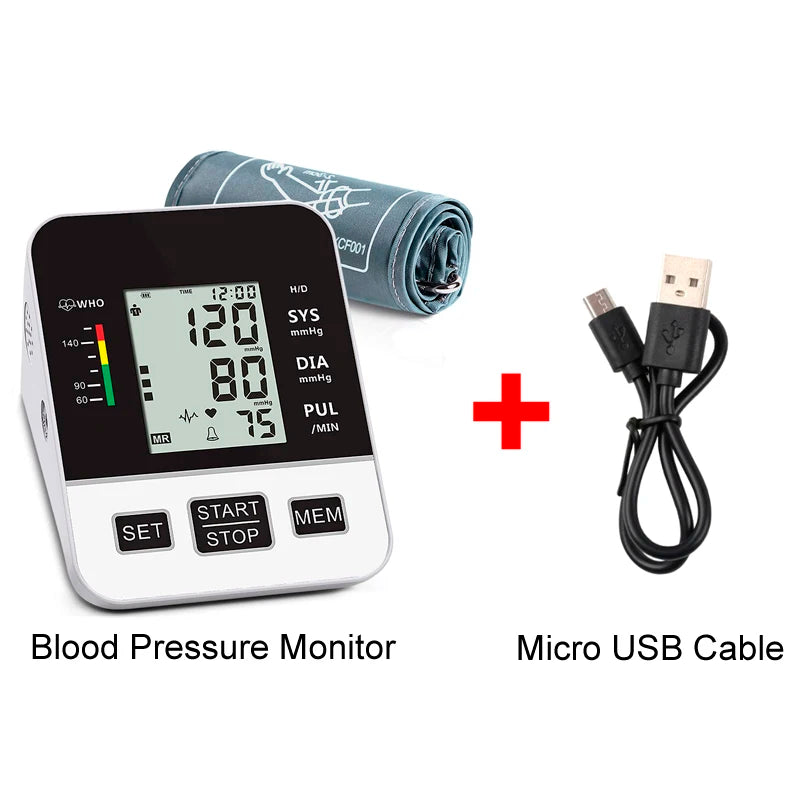 Automatic Upper Arm Blood Pressure Monitor with Heart Rate