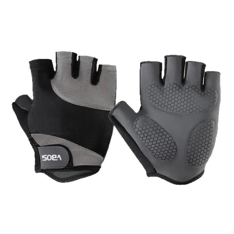 Breathable Fingerless Gym Gloves for Weightlifting and Cycling